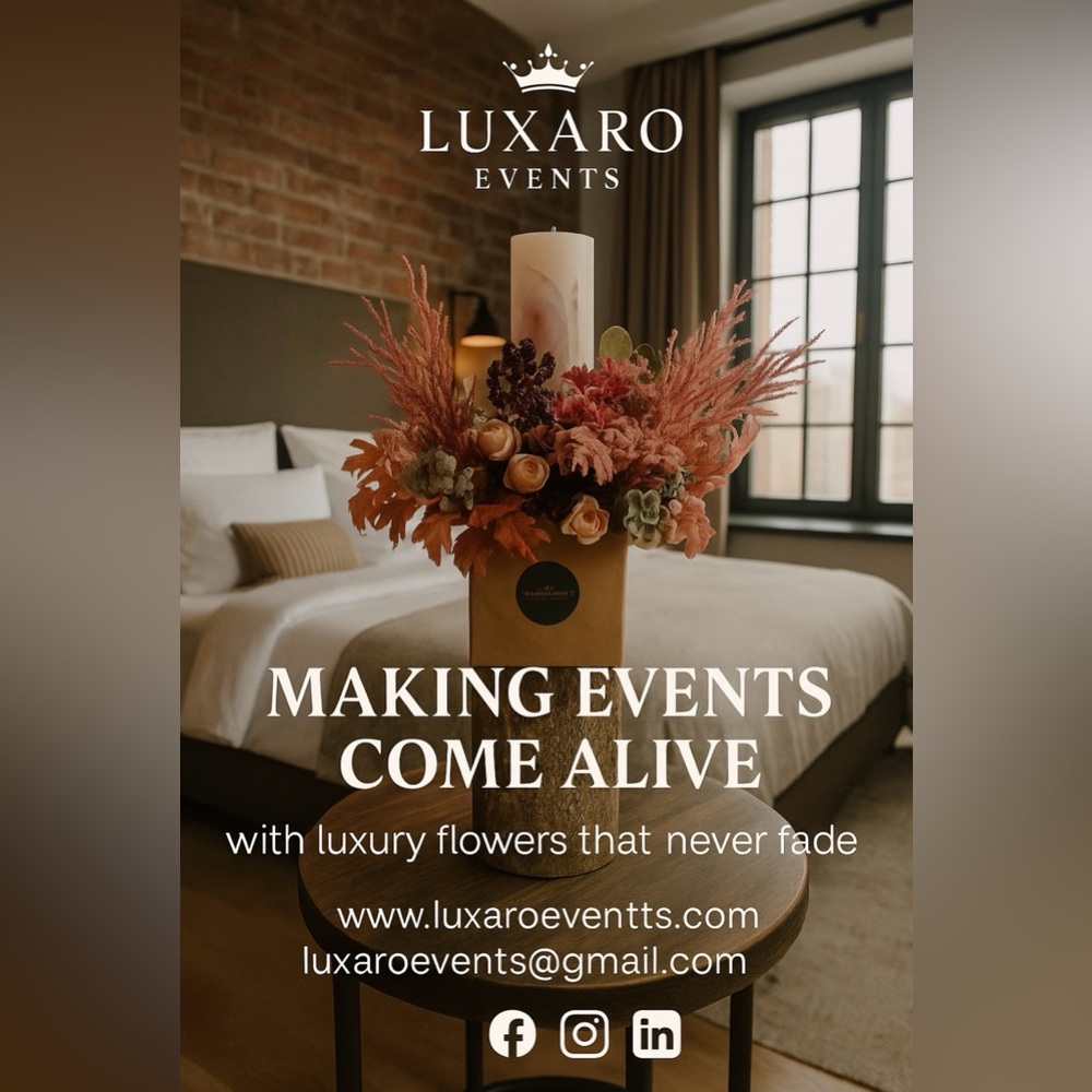 Faux Floral Arrangement with Candle